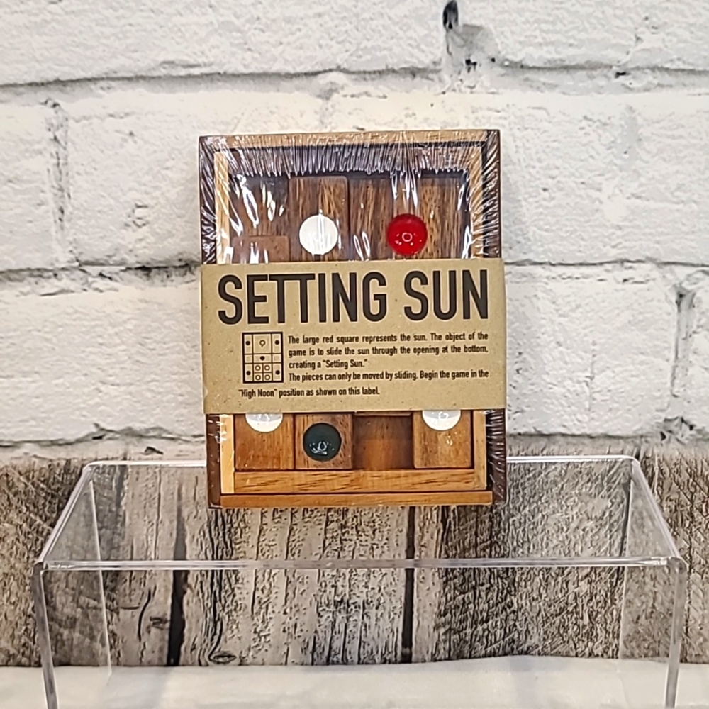 Setting Sun Retro Wooden Sliding Block Puzzle Game by Siam Mandalay - NIB/NWT